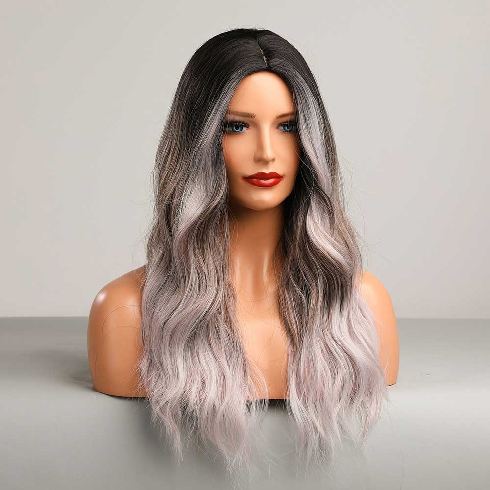 long highlight wave wig back