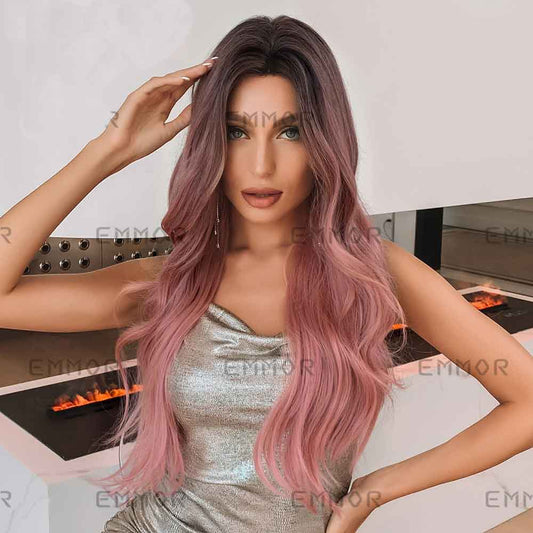 Pink highlights wave wig2