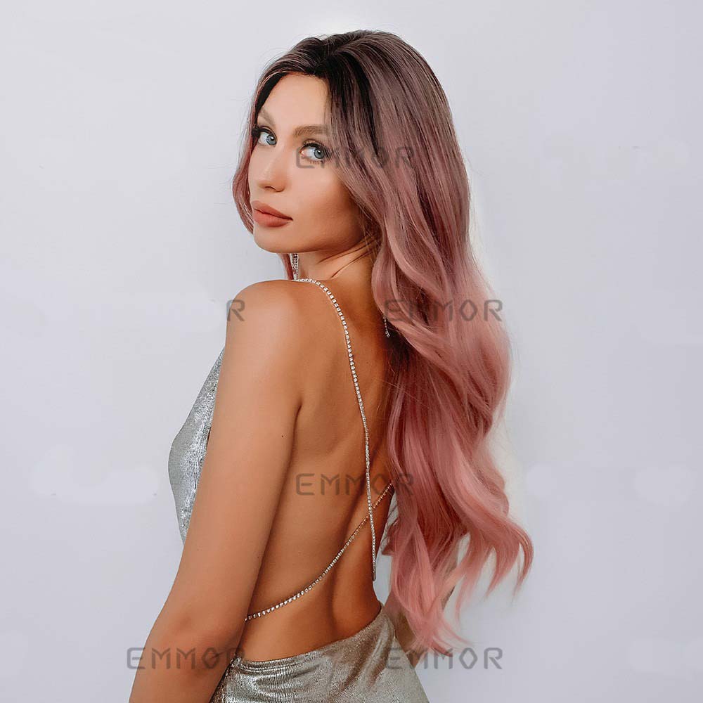 Pink highlights wave wig2